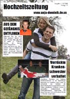 Eine sehr schoene und ausgefallenen Hochzeitszeitung von Anja und Dominik http://benjamin-zurek.de/anjadominik/