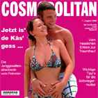 Quadratische Hochzeitszeitung von Bianca und Tobias