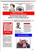 Eine sehr schoene und ausgefallenen Hochzeitszeitung von Marion & Axel http://www.ma-ax.cc/