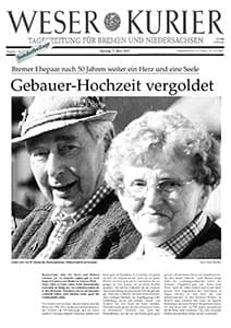 Eine sehr schöne und ausgefallenen Goldhochzeitszeitung von Rosel und Helmut